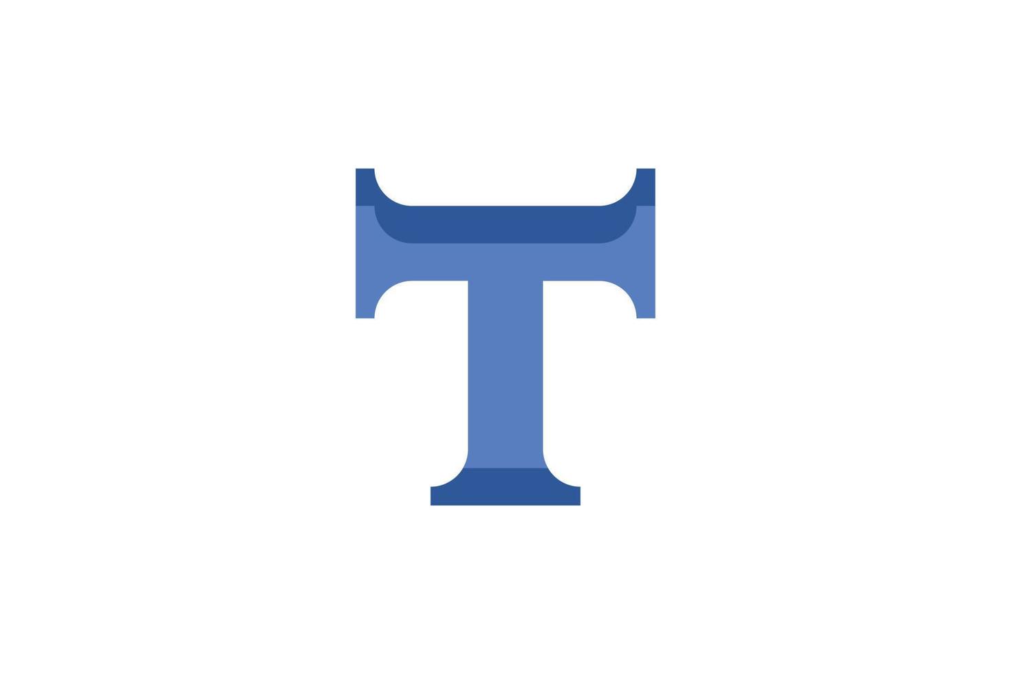 logotipo de letra t de diseño plano vector