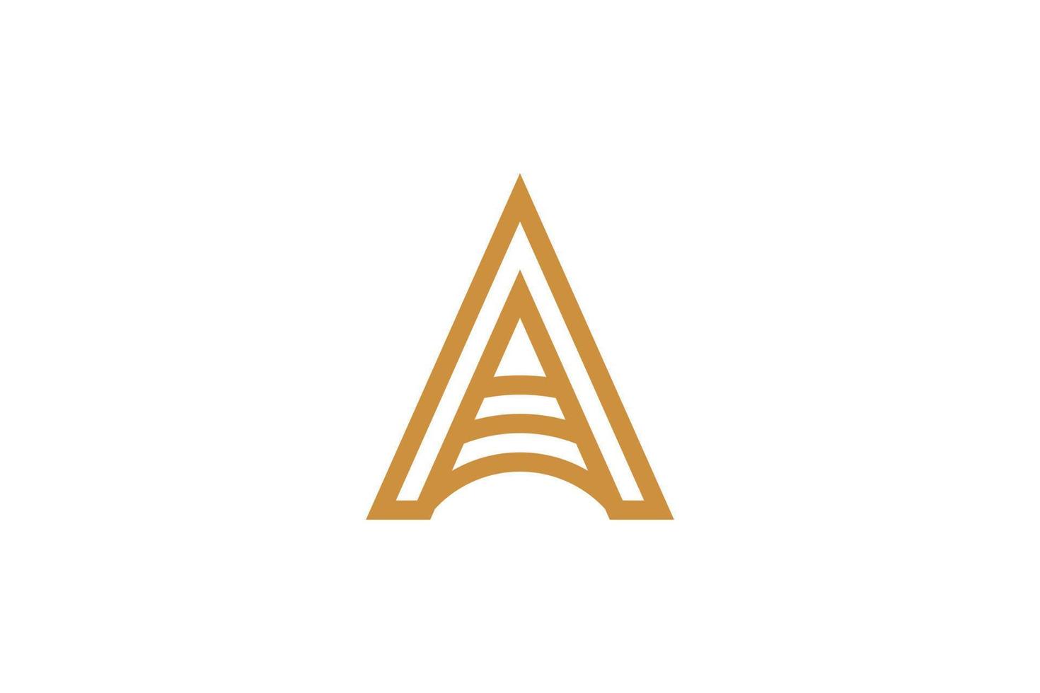 Letter A Monoline Template vector
