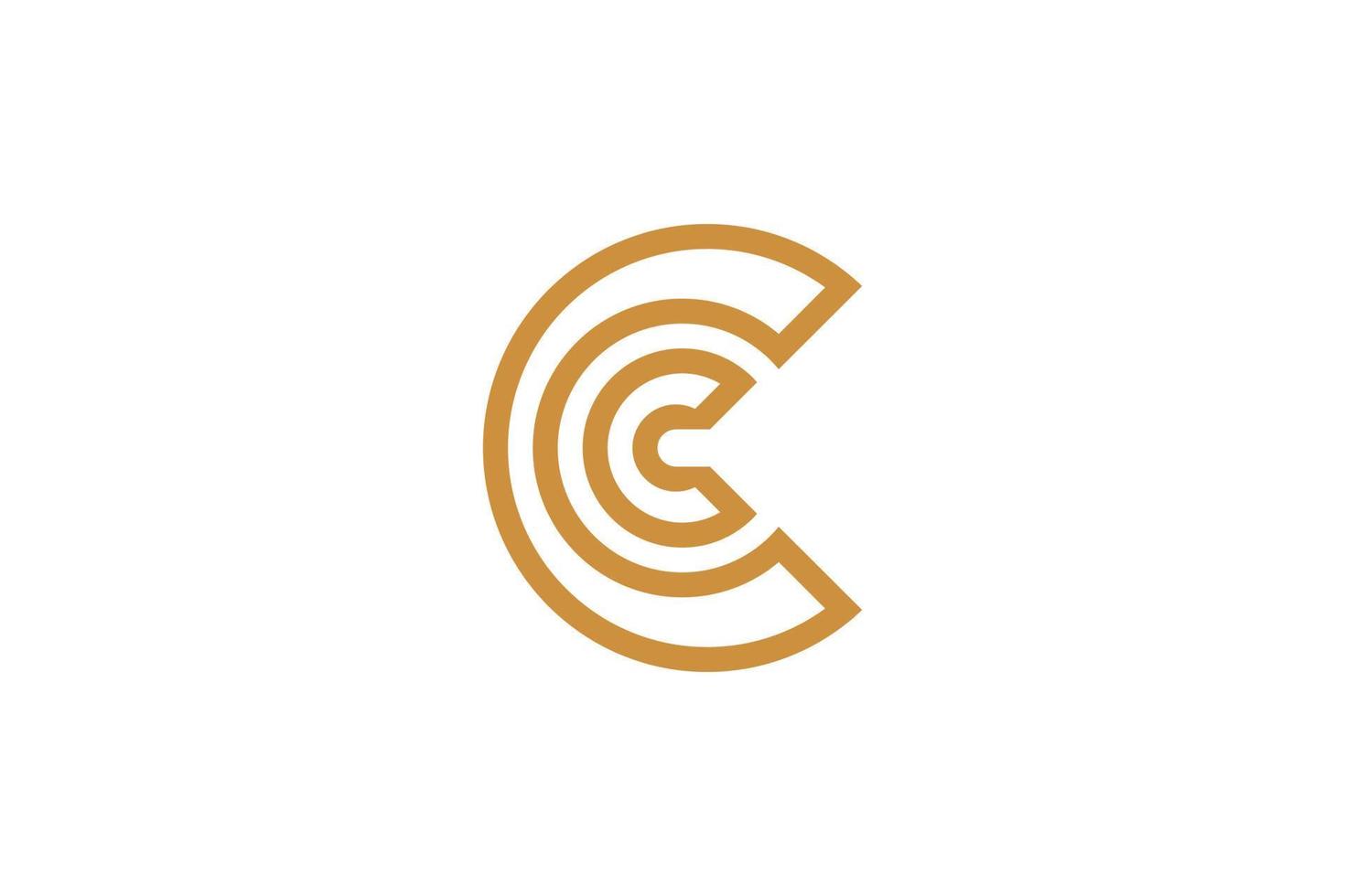 Simple Monoline Letter C vector