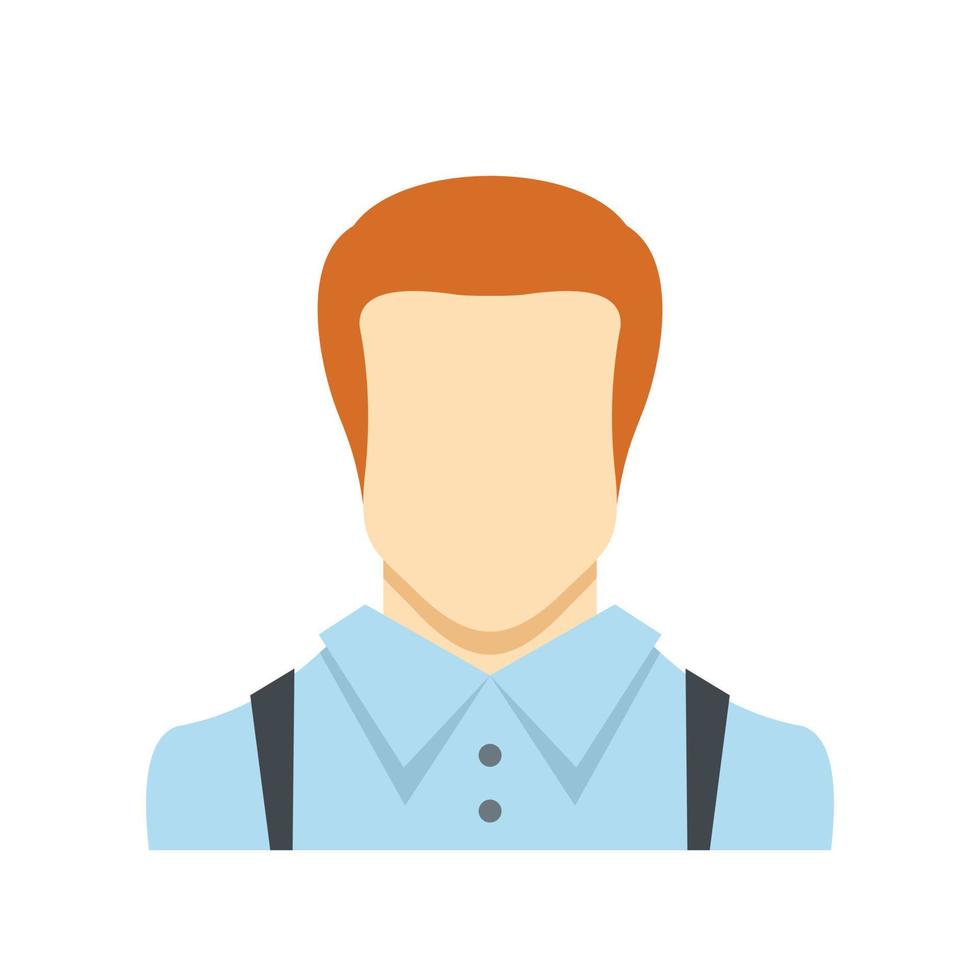 hombre avatar icono vector plano