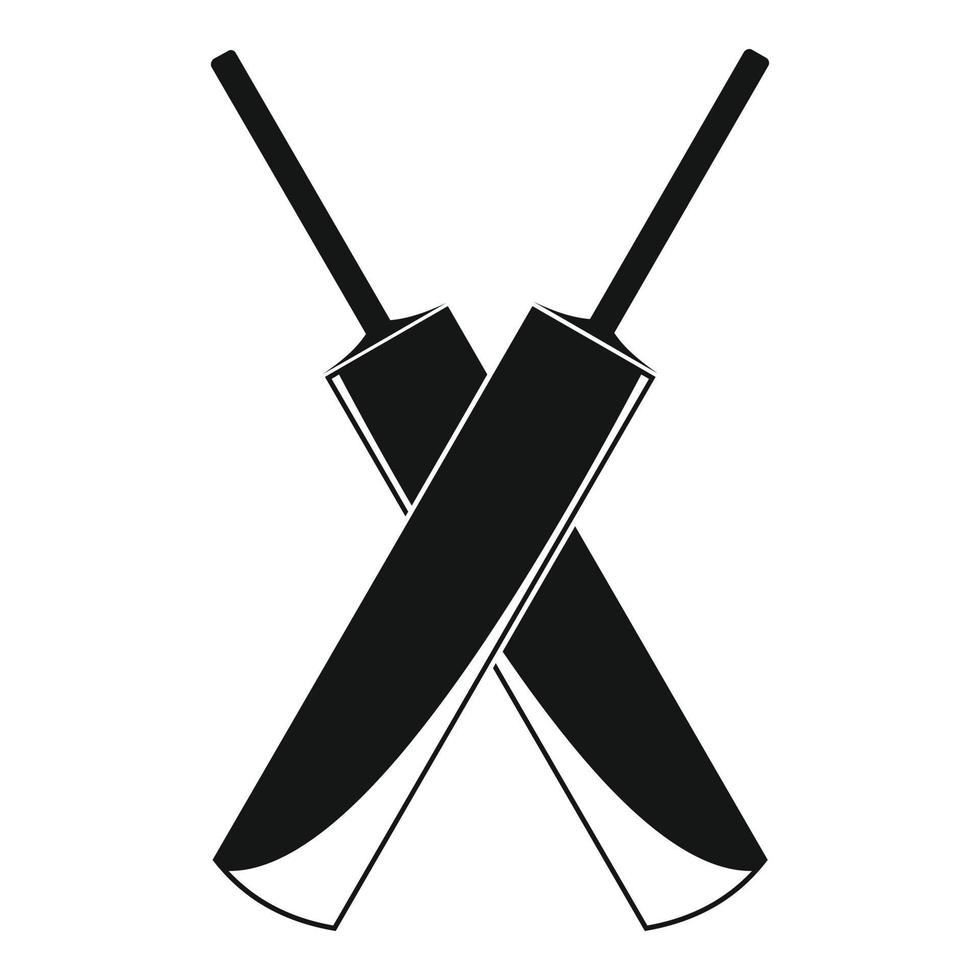 Cricket crossed pad logo, simple style vector