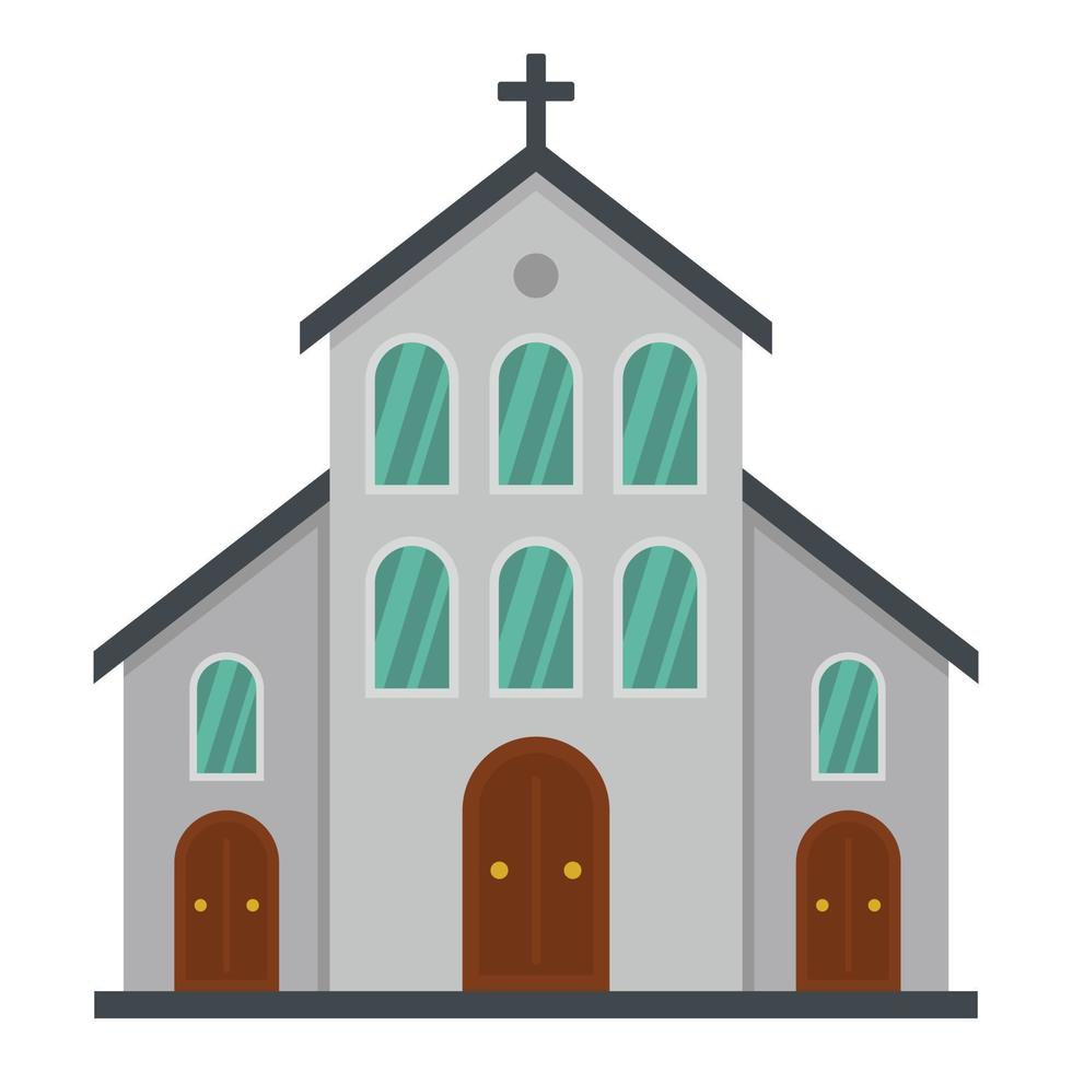 icono de la iglesia católica, estilo plano vector