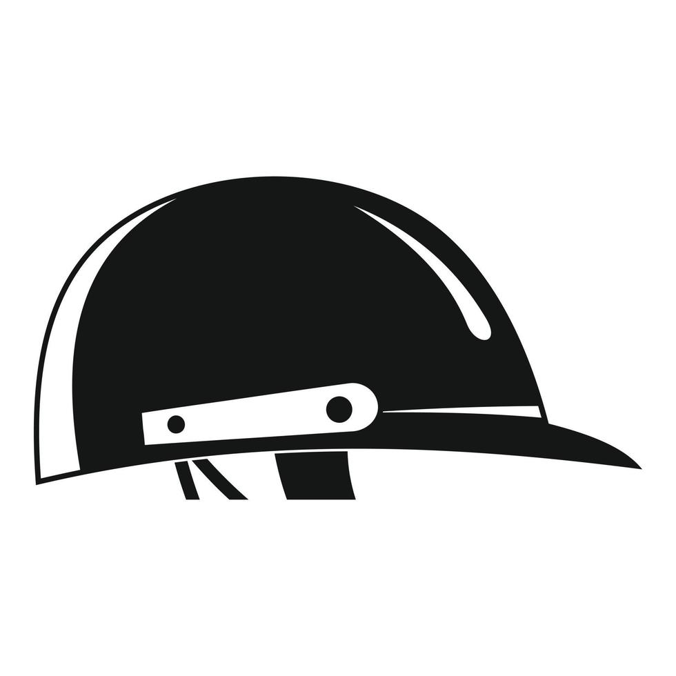 Cricket helmet logo, simple style vector