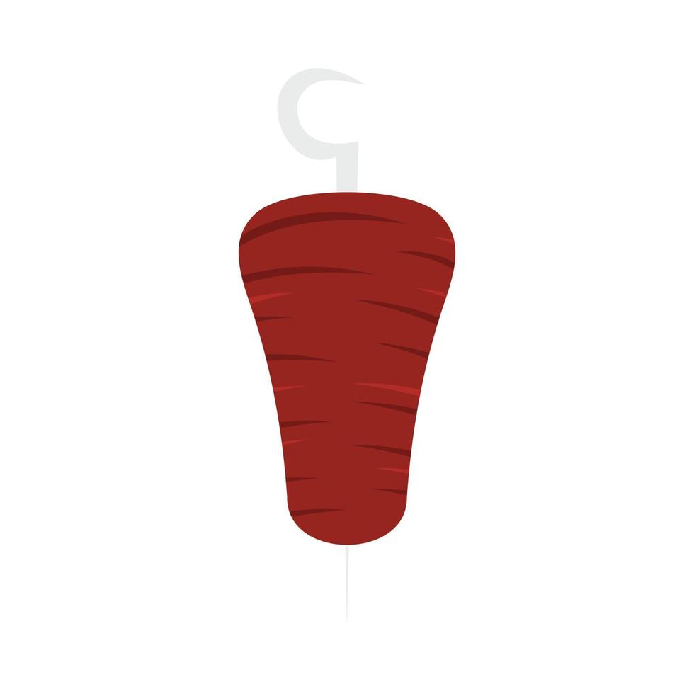 Doner kebab icon, flat style vector