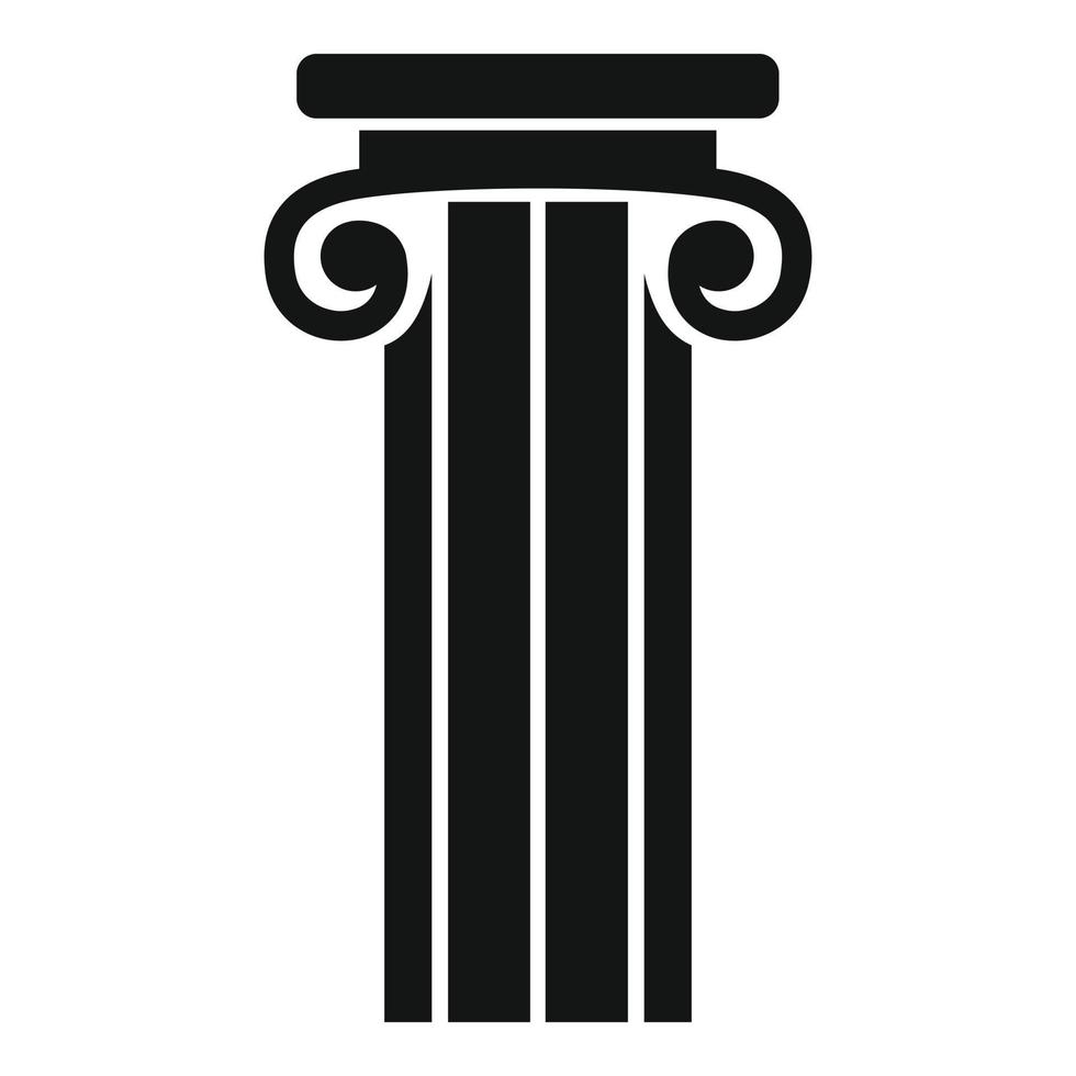French column icon, simple style. vector