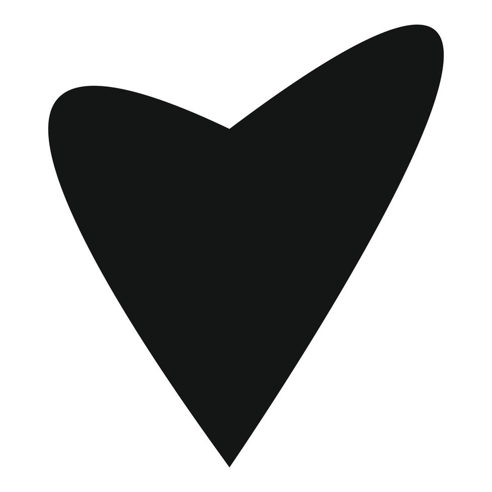 icono de corazón suave, estilo simple. vector