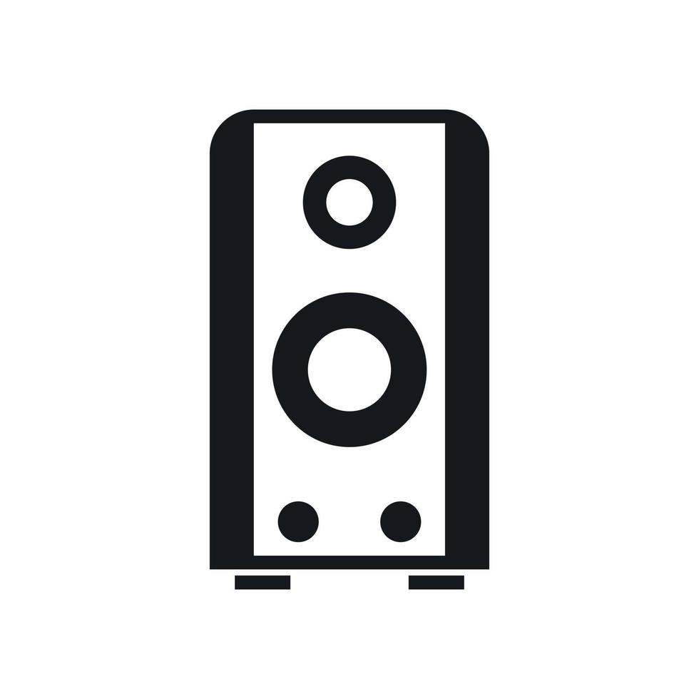 Black sound speaker icon, simple style vector