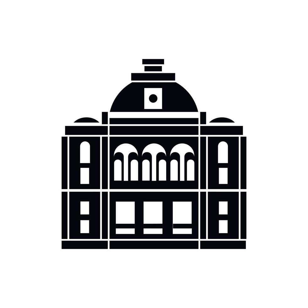 The building with the dome icon, simple style vector