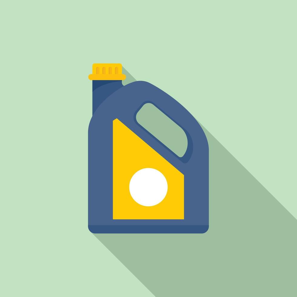 Oil plastic canister icon, flat style vector