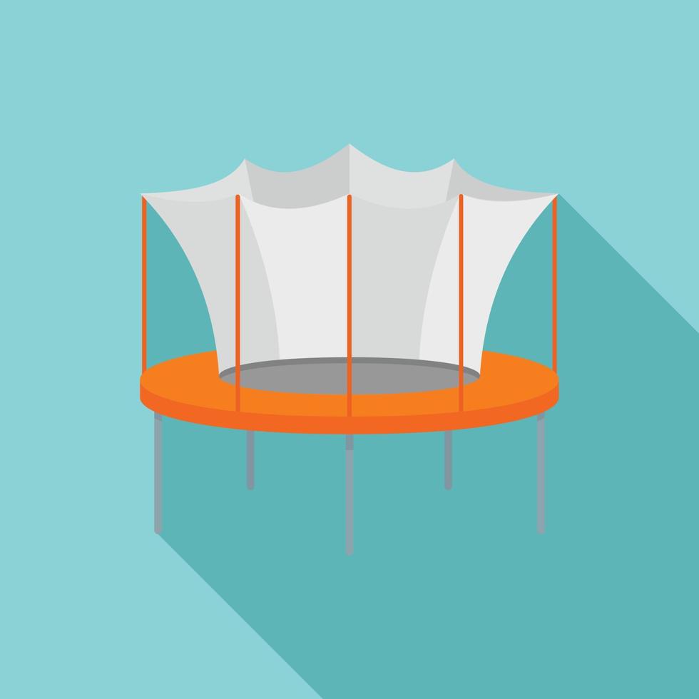 icono de trampolín para niños, estilo plano vector