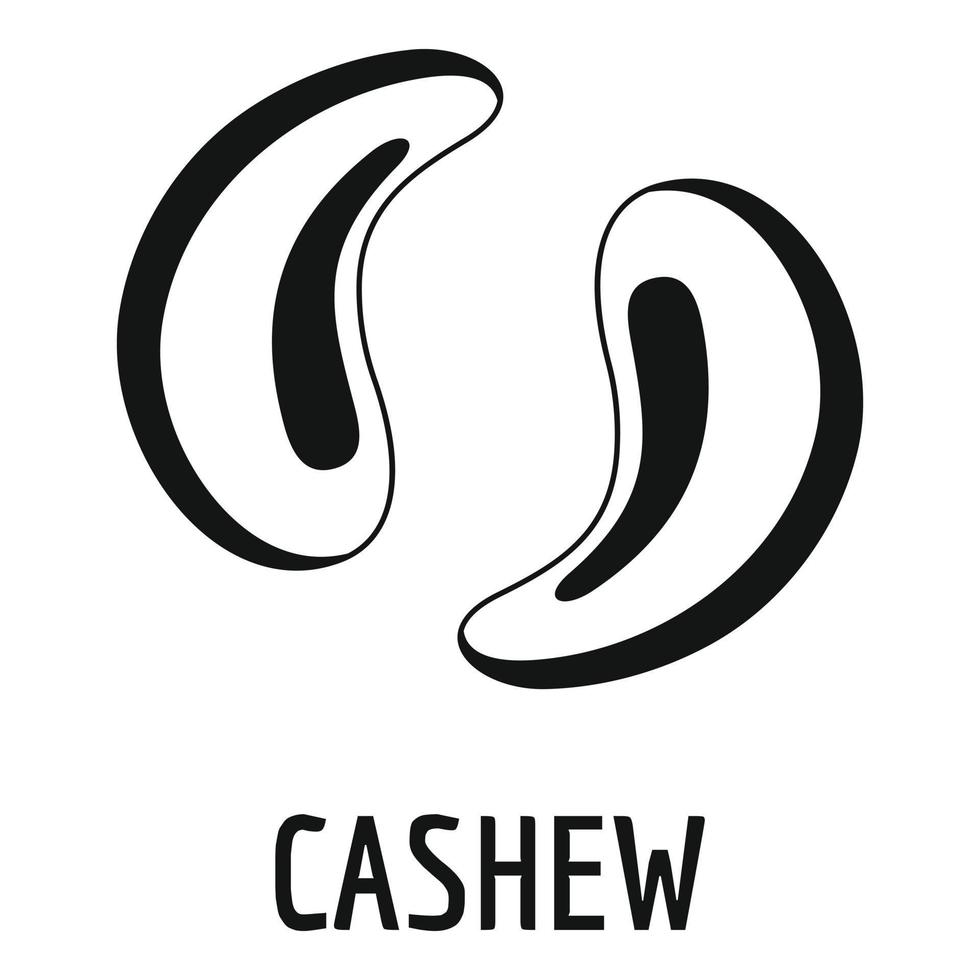 Cashew icon, simple style vector