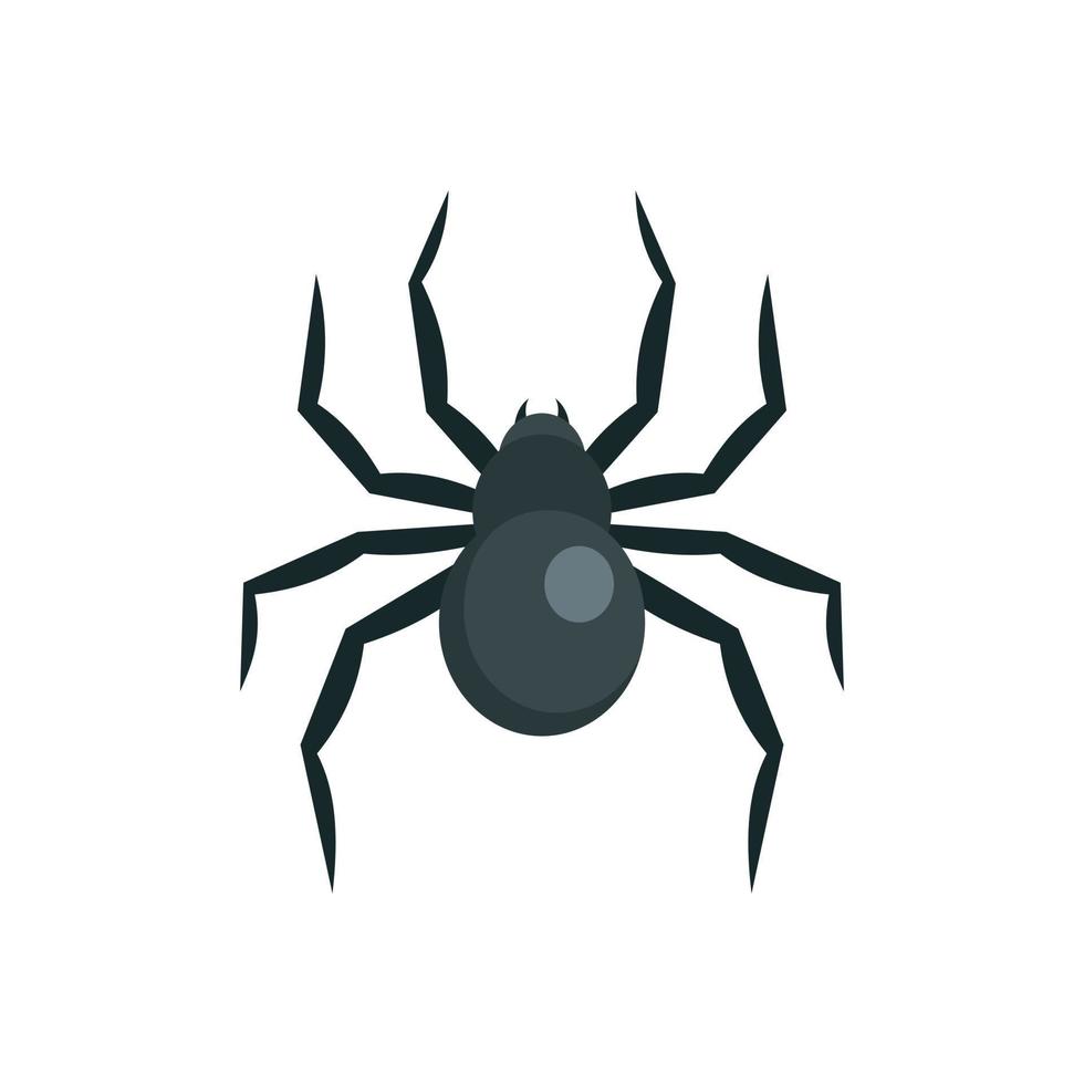 icono de araña viuda negra, estilo plano vector