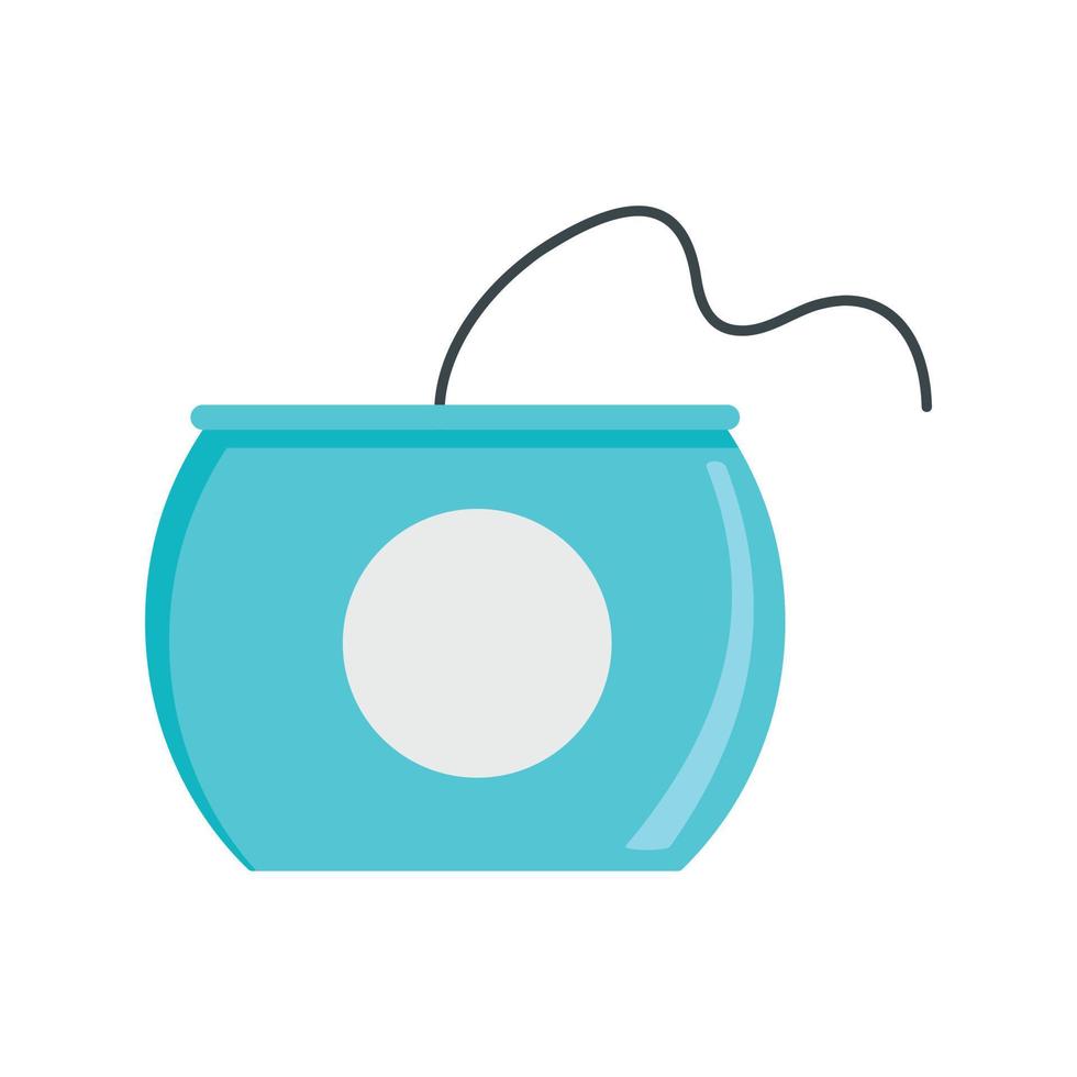 Open dental floss box icon, flat style vector