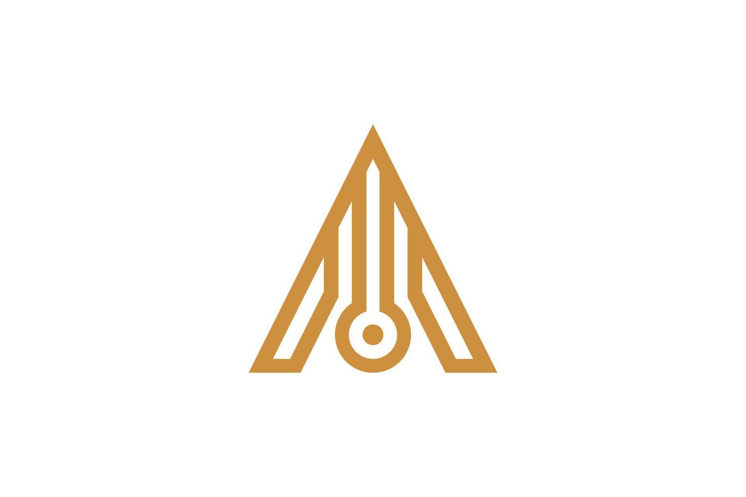 Initial A Letter Monoline Logo vector