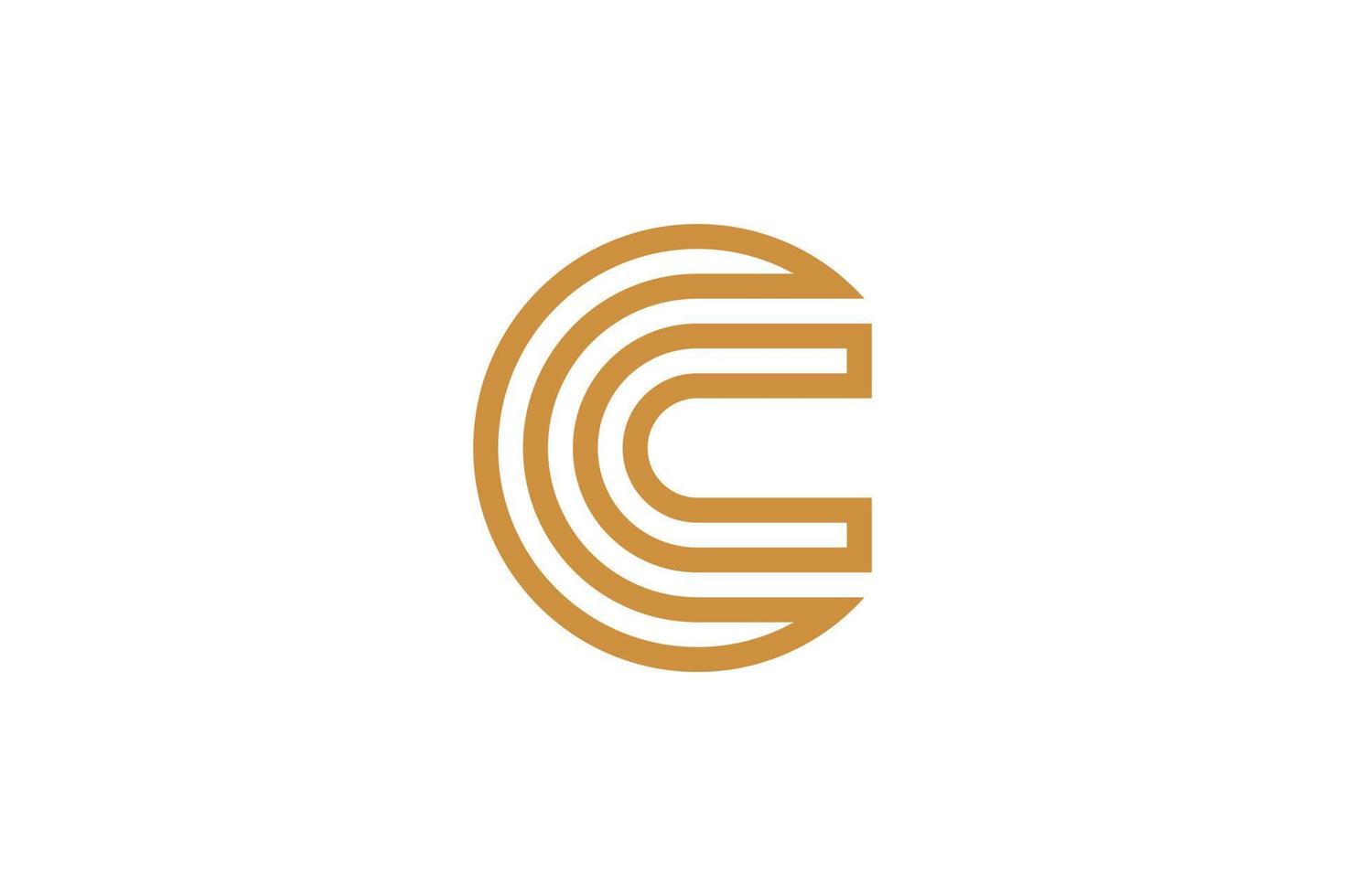 Simple Monoline Letter C vector