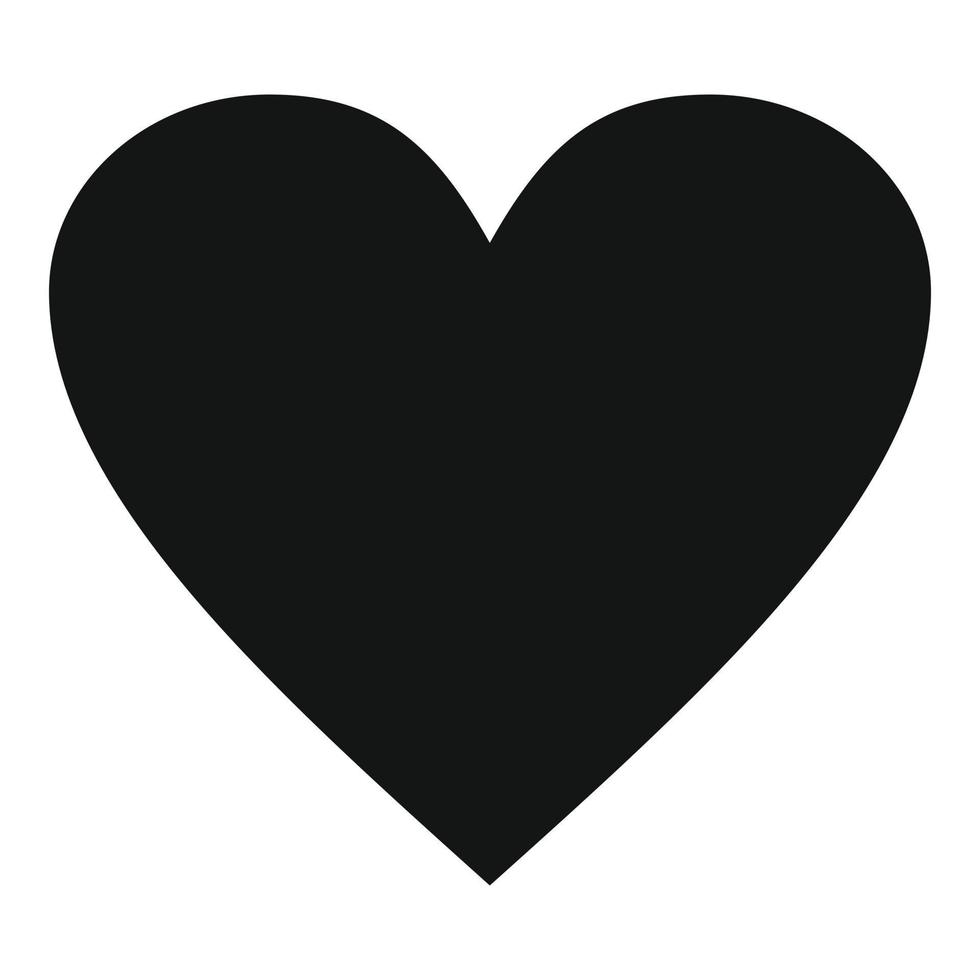 Dull heart icon, simple style. vector