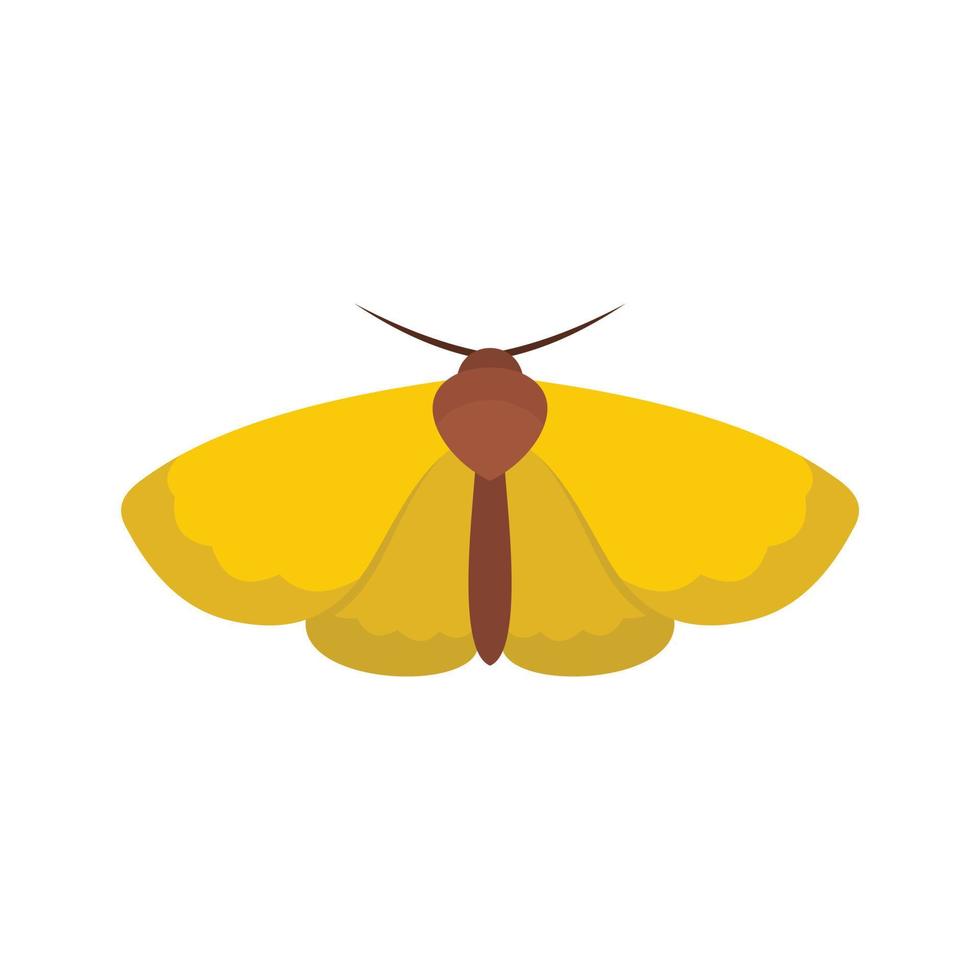 Moth icon, flat style. vector