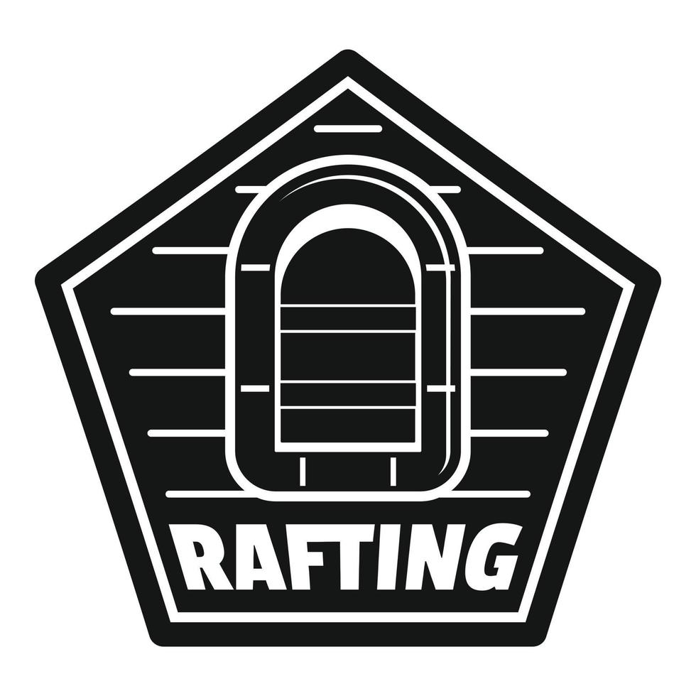 Rafting logo, simple style vector
