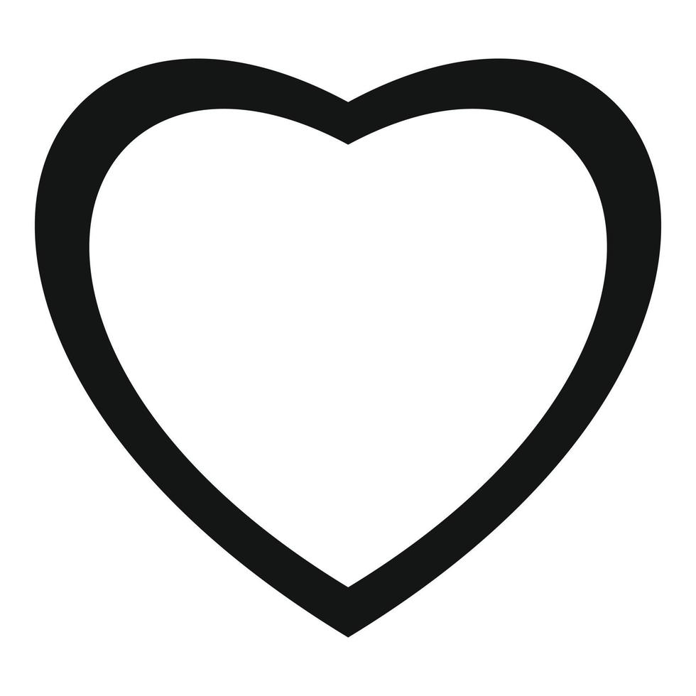 icono de corazón intrépido, estilo simple. vector