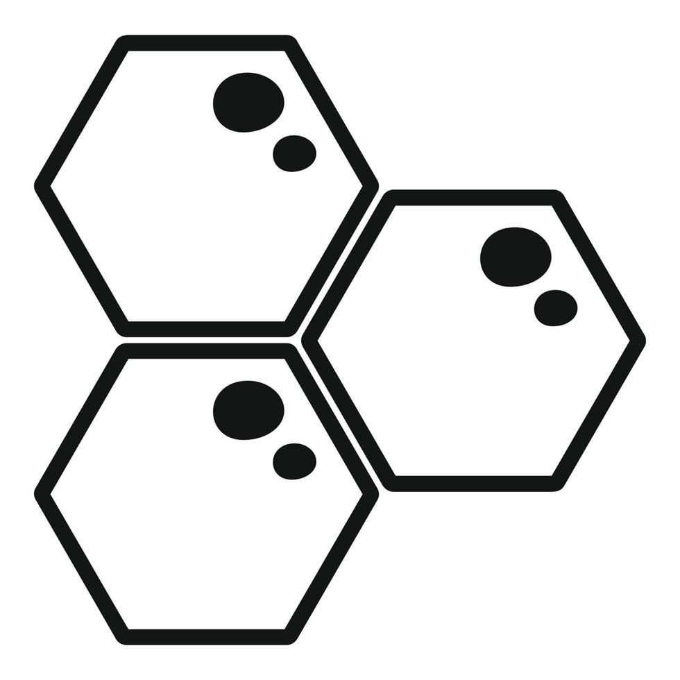 Honey comb icon, simple style vector