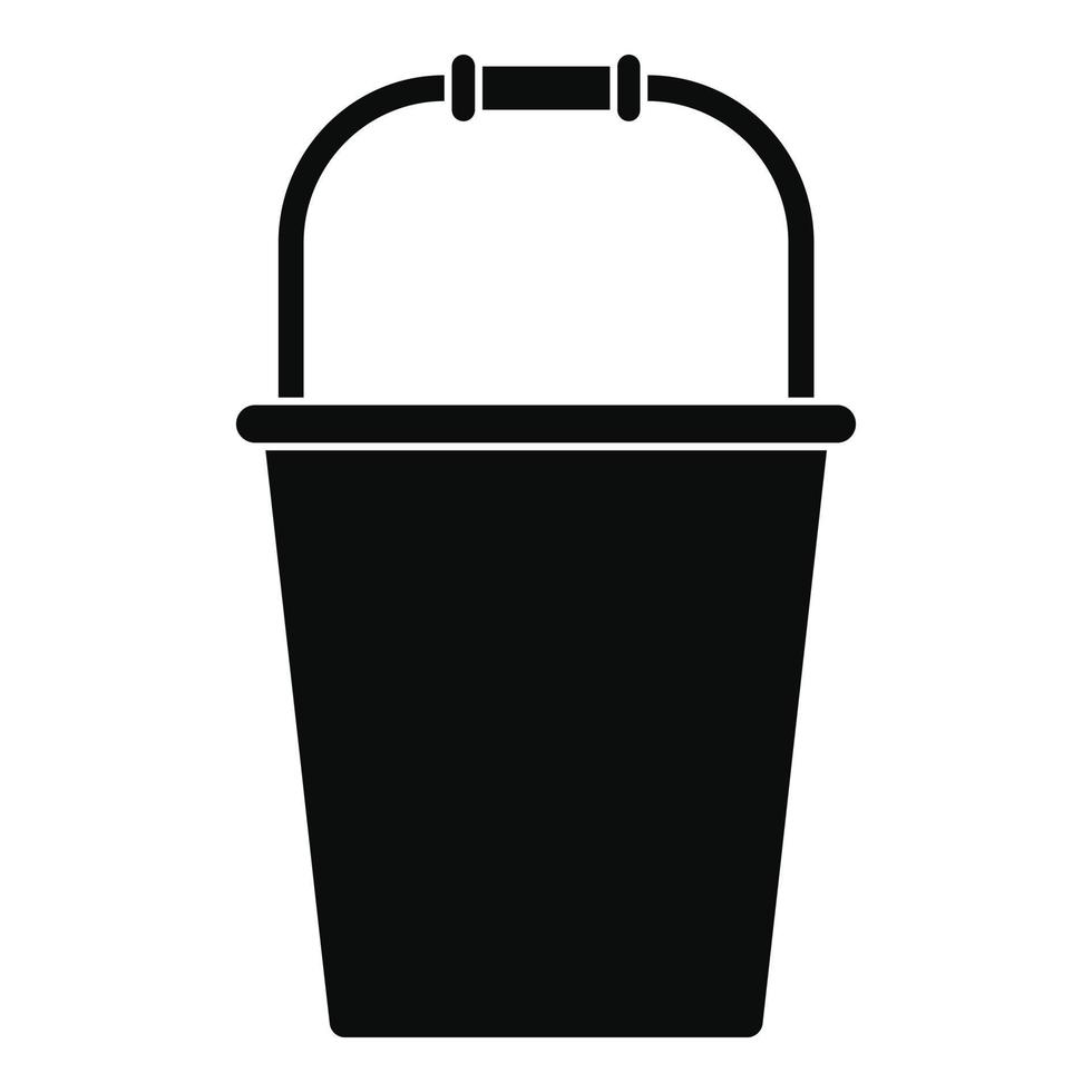 Farm bucket icon, simple style vector