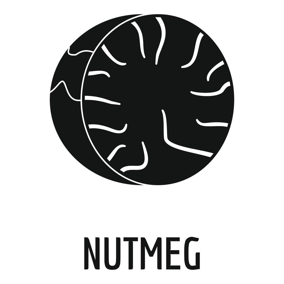 Nutmeg icon, simple style vector