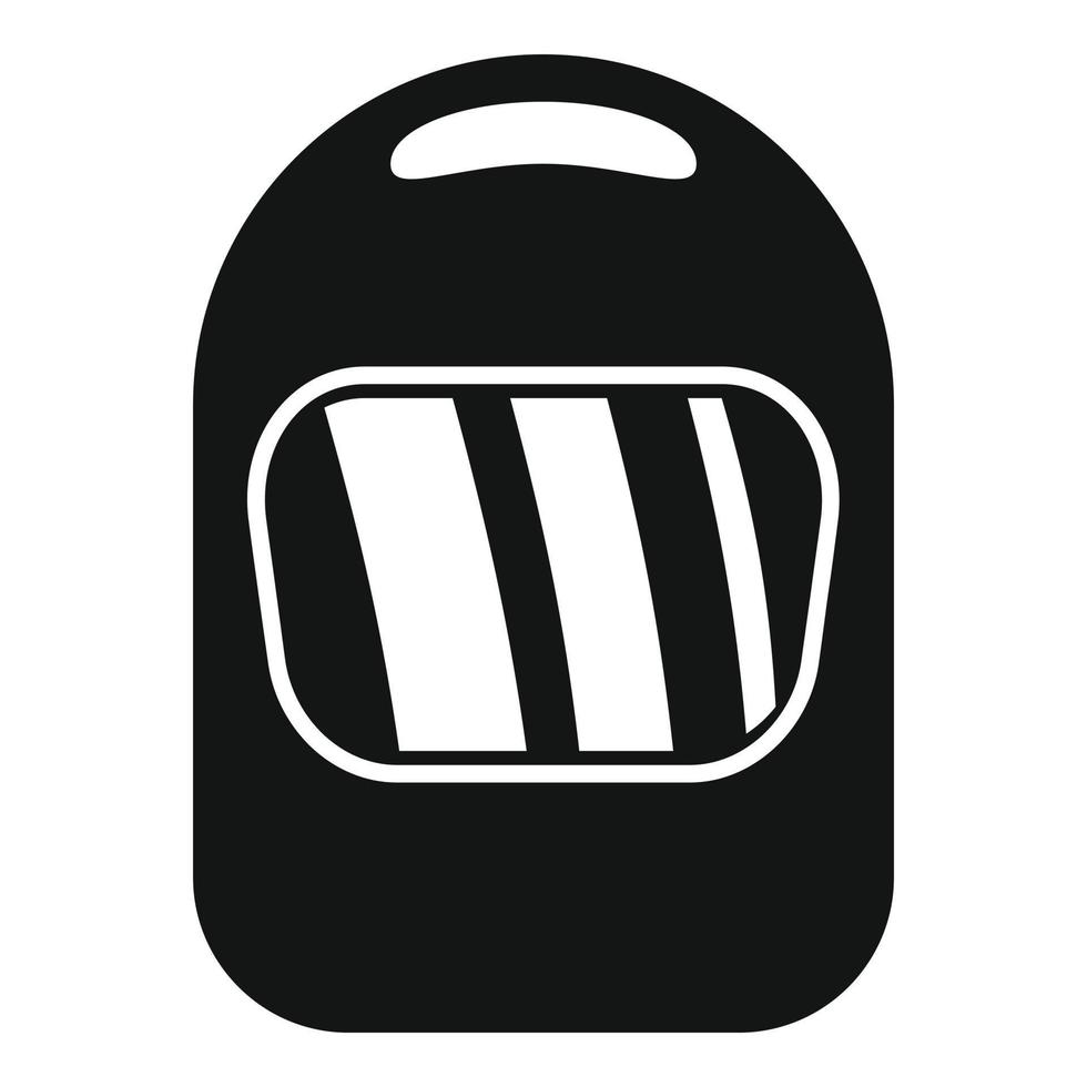 Welding helmet icon, simple style vector