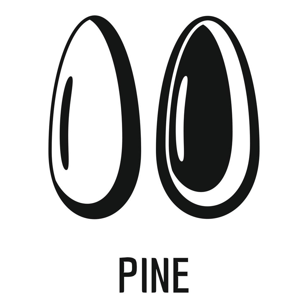 Pine icon, simple style vector