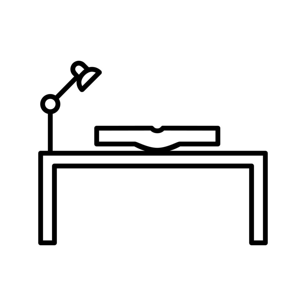 Unique Study Desk Vector Icon