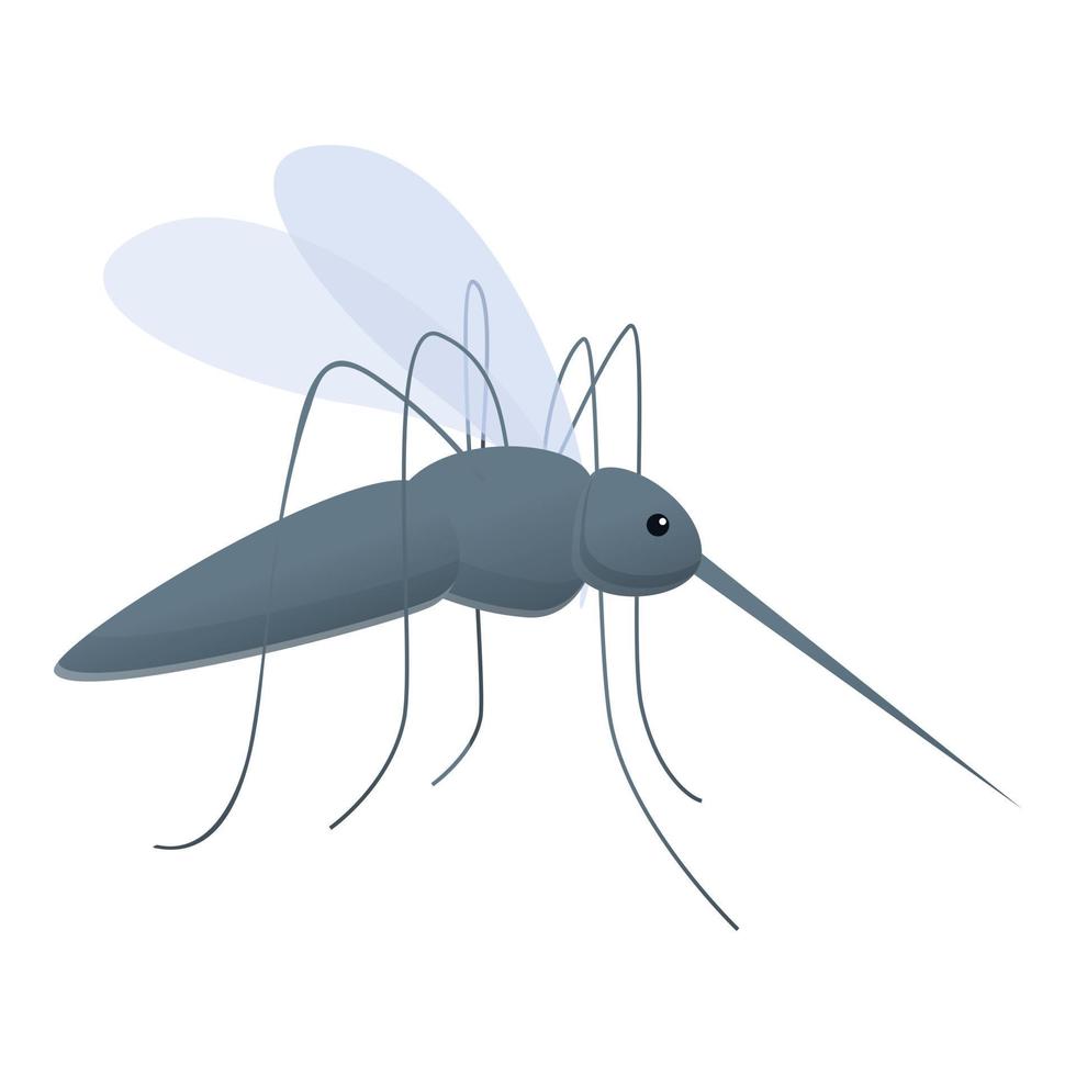 icono de mosquito, estilo de dibujos animados vector