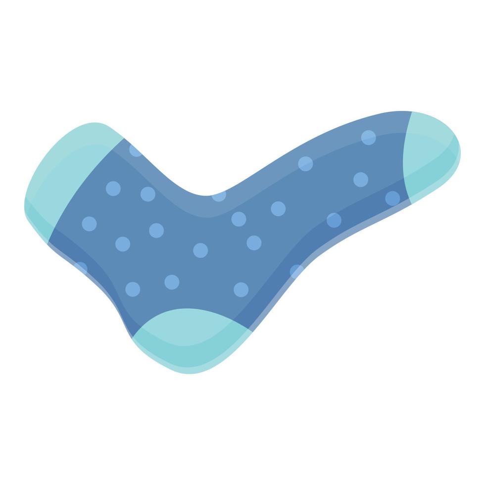 Dotted sock icon, cartoon style vector