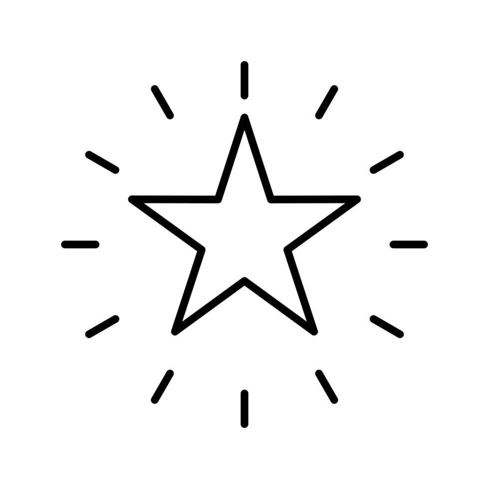 icono de vector de estrella única