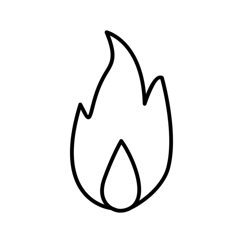 icono de vector de fuego único