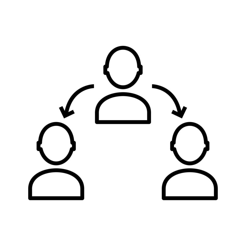 Unique Connected Profiles Vector Icon
