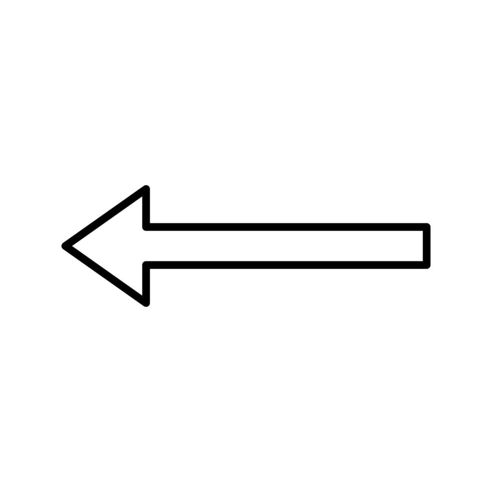 Unique Left Arrow Vector Icon