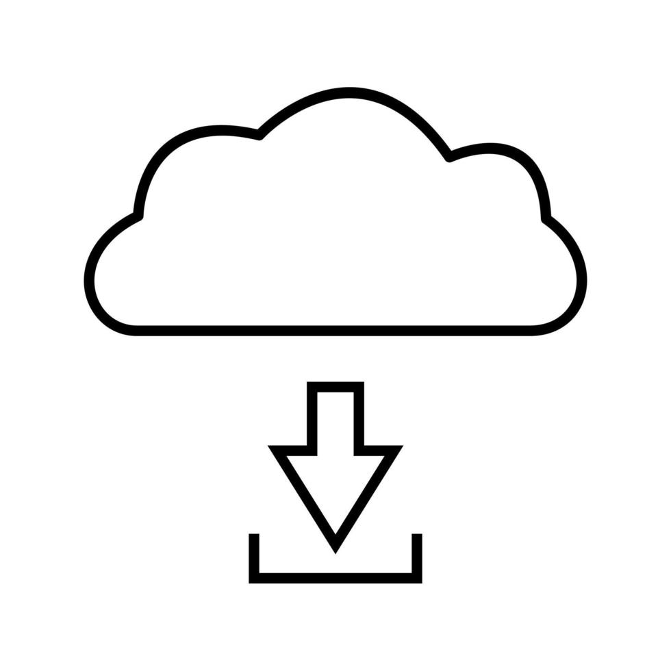 Unique Download from Cloud Vector Icon