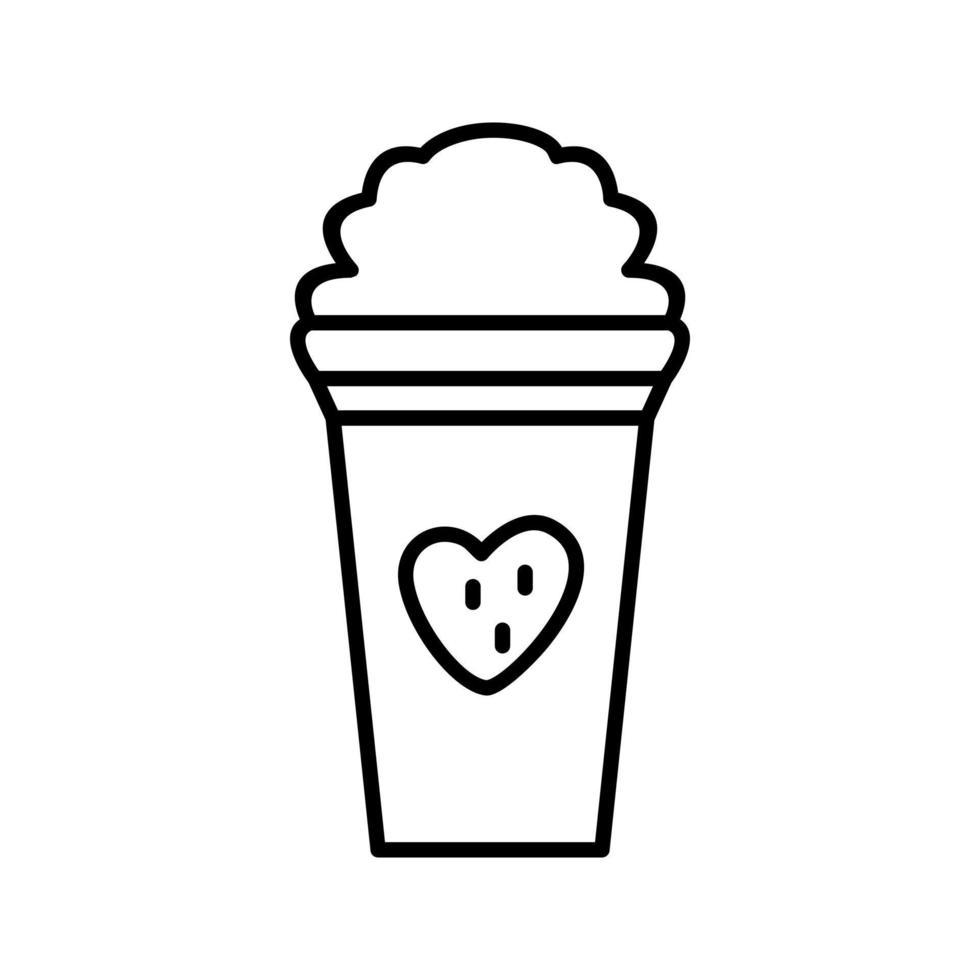 Unique Strawberry Milkshake Vector Icon