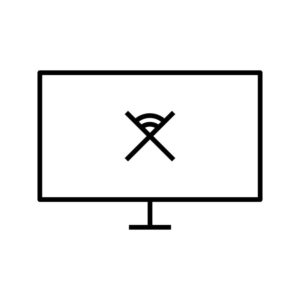 Unique Disconnected Network Vector Icon