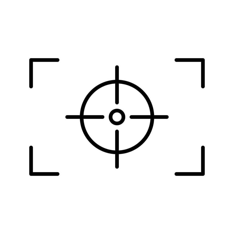 icono de vector horizontal de enfoque único