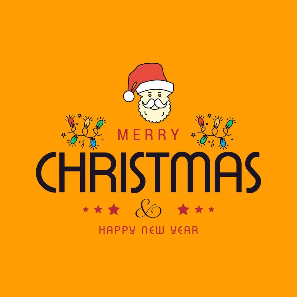 Christmas card design with elegant design and yellow background vector