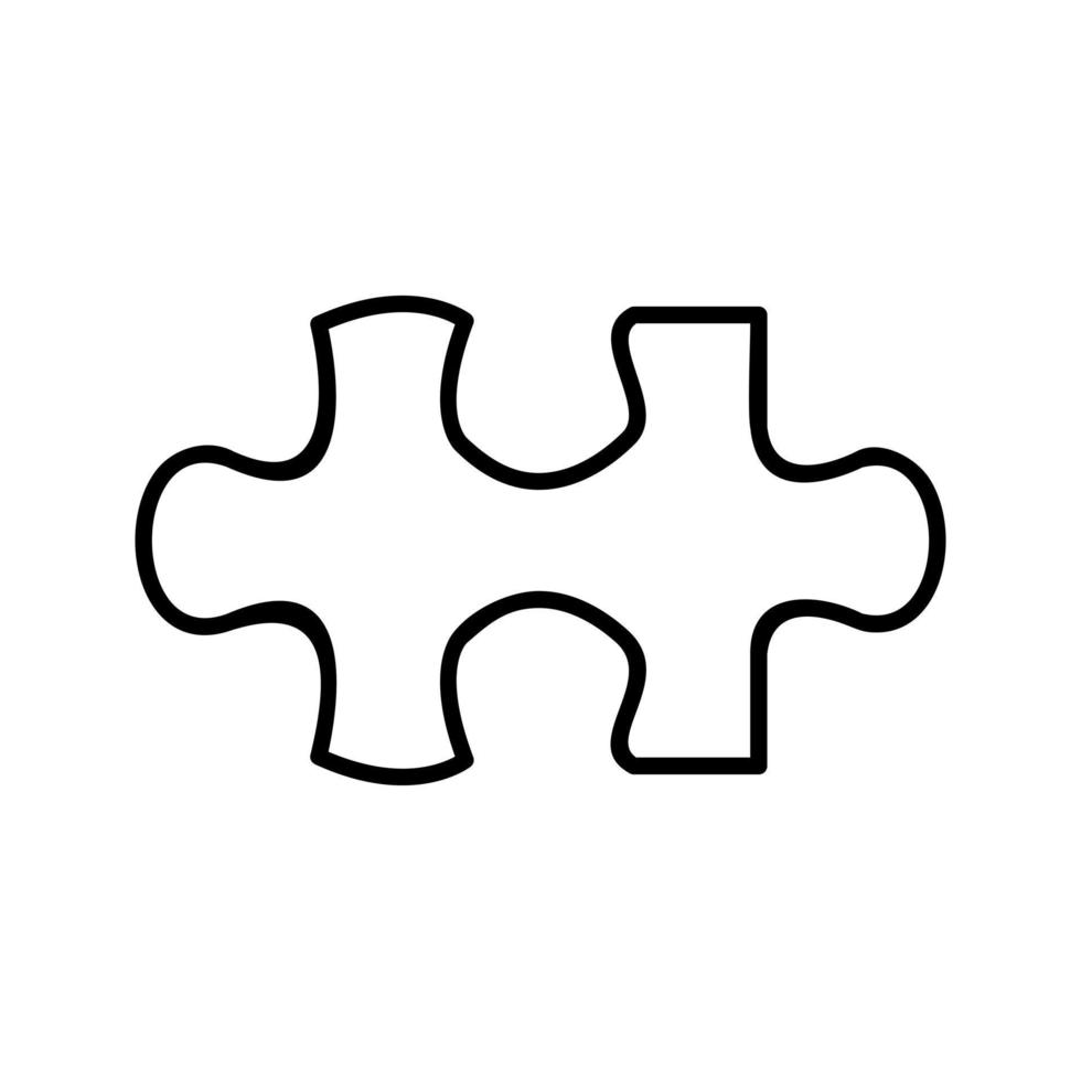Unique Puzzle Piece Vector Icon