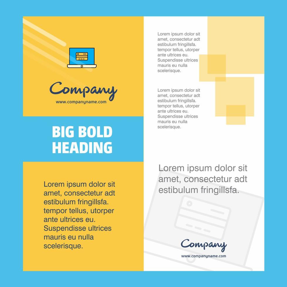 Online banking Company Brochure Title Page Design Company profile annual report presentations leaflet Vector Background