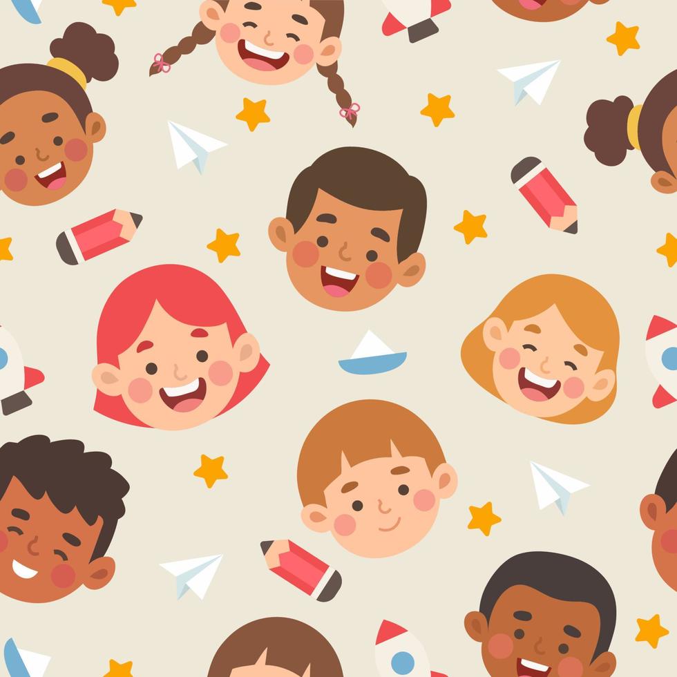 Happy Children Day Seamless Pattern vector