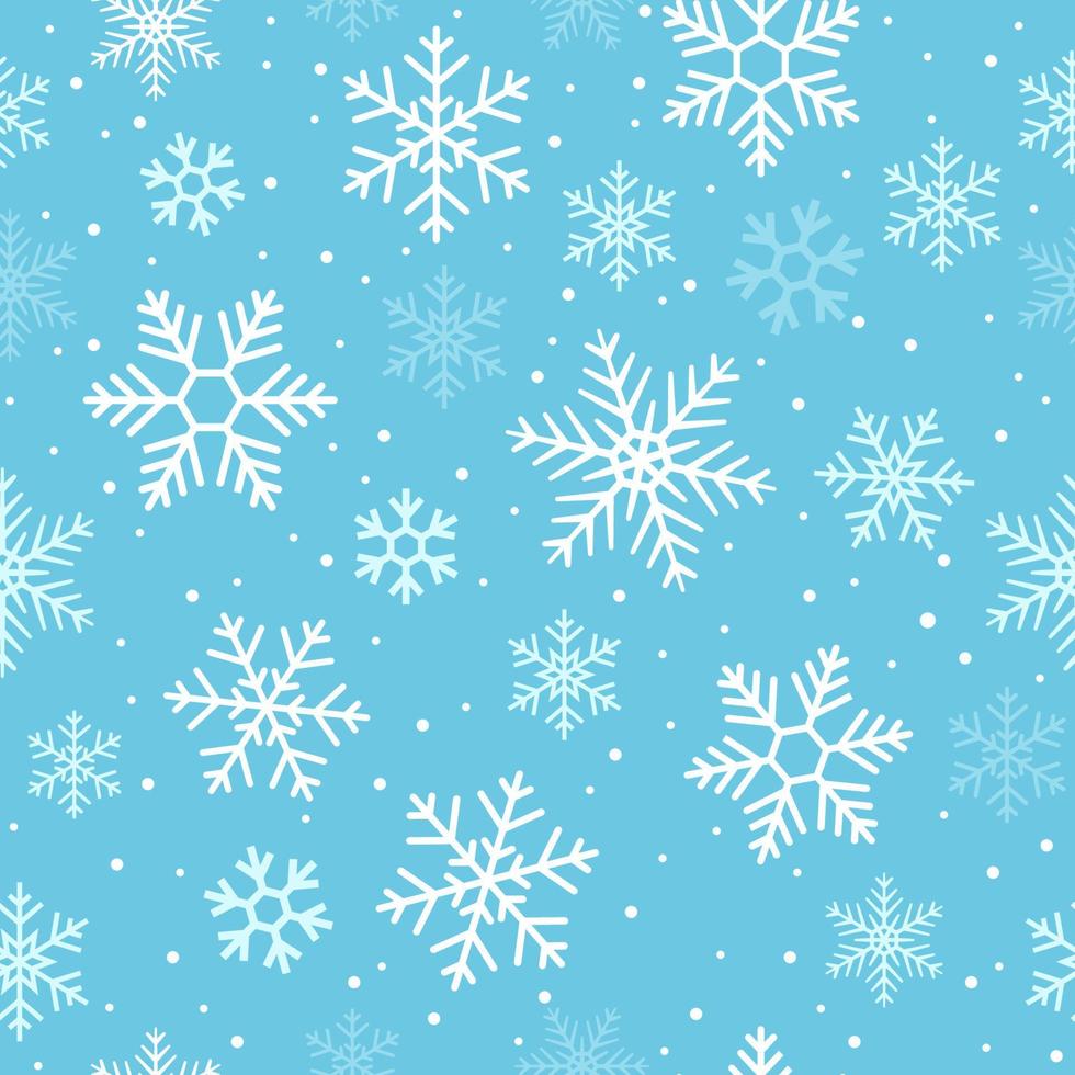 Winter Seamless Pattern With Snowflakes vector