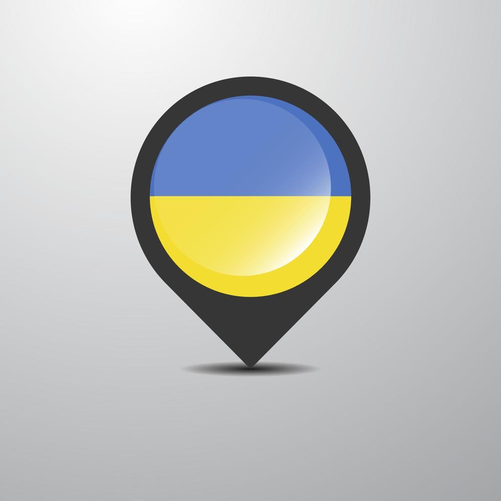 Ukraine Map Pin vector