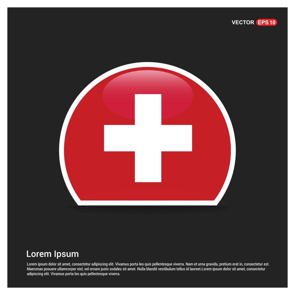 vector de diseño de bandera suiza