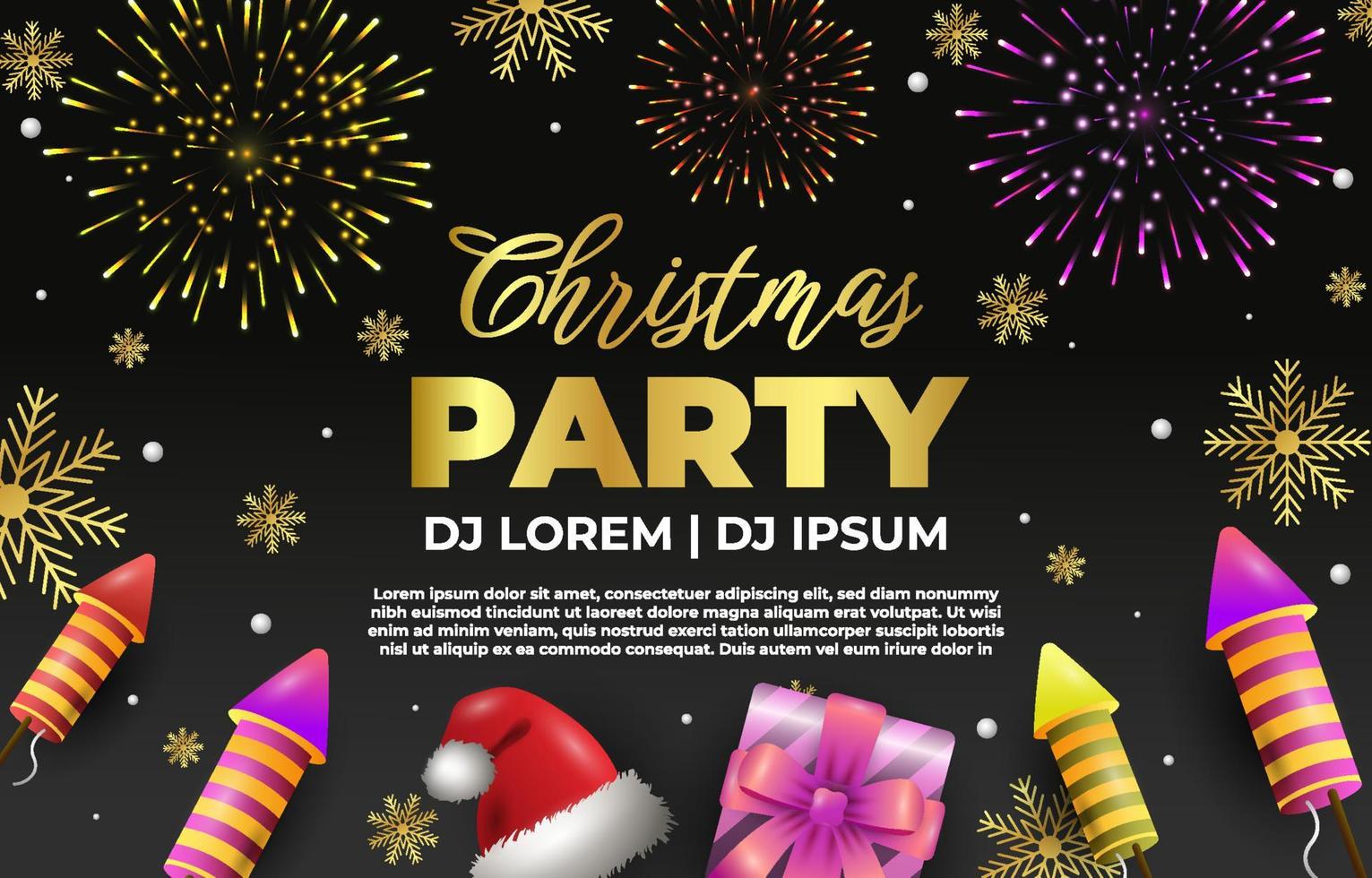 Christmas Party Poster vector