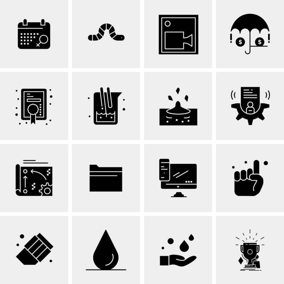 16 Universal Business Icons Vector Creative Icon Illustration to use in web and Mobile Related project