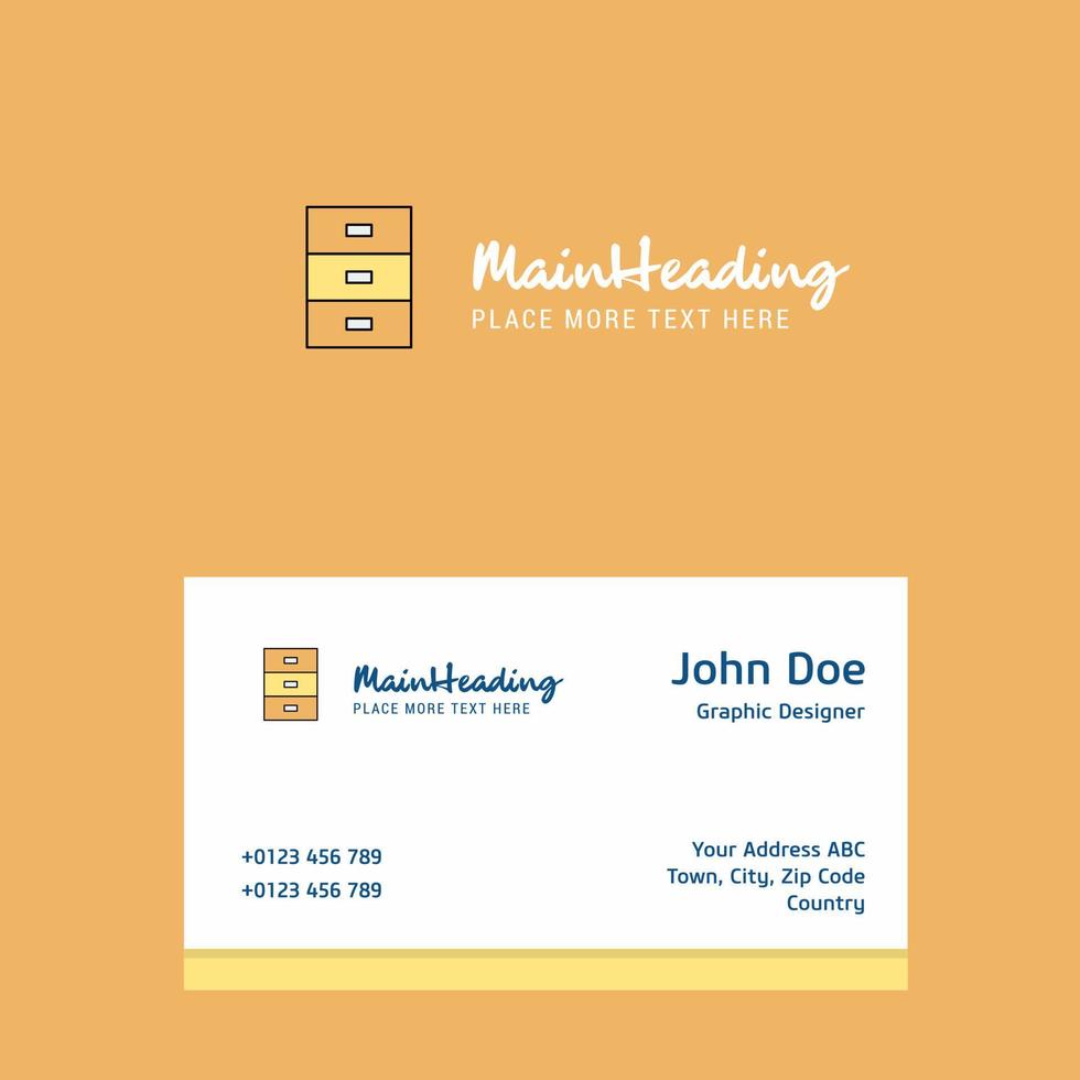 Cupboard logo Design with business card template Elegant corporate identity Vector