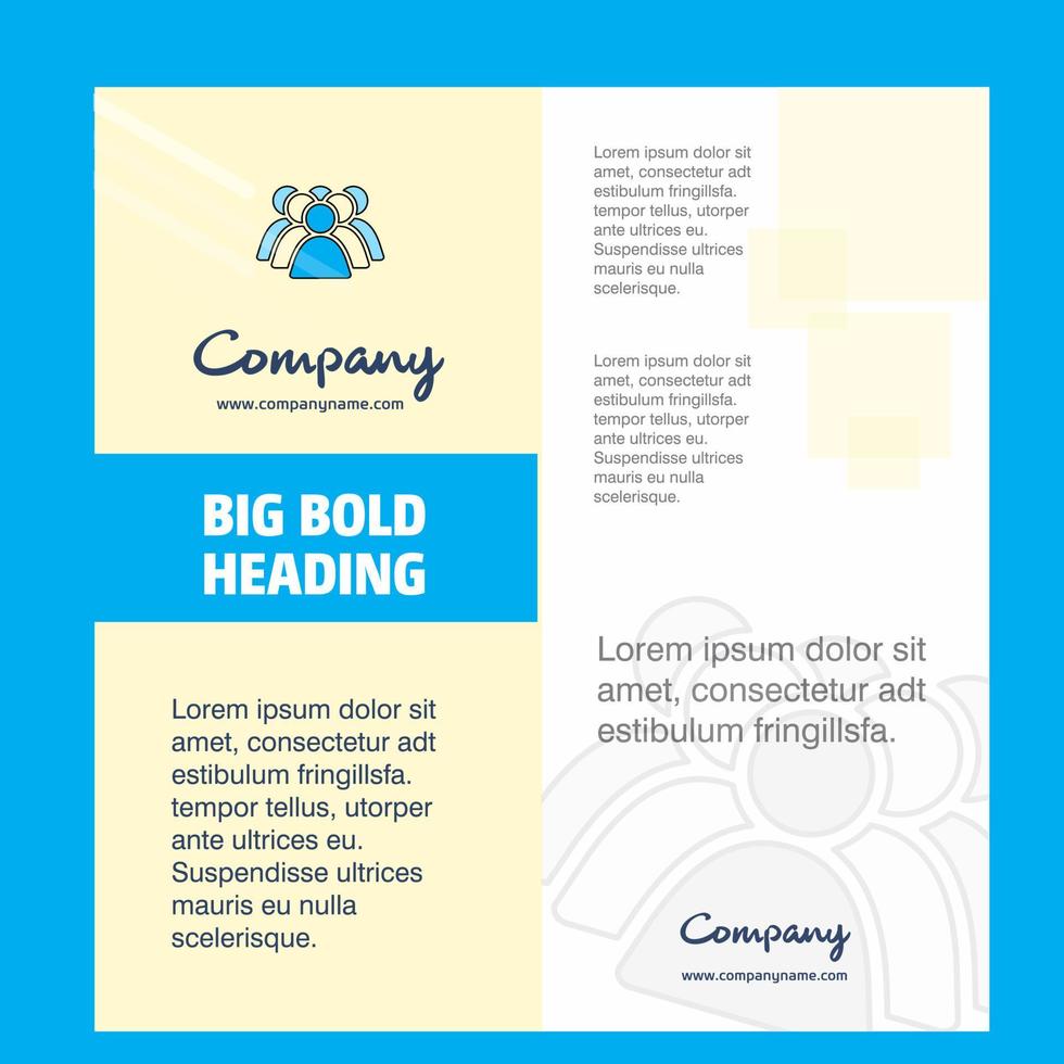 Group Company Brochure Title Page Design Company profile annual report presentations leaflet Vector Background